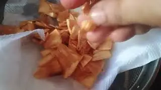 How to make Nirphanas/Breadfruit chips 😋 yummy!