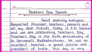Speech on Teachers Day in English | 5 September Speech | Teachers Day Speech |