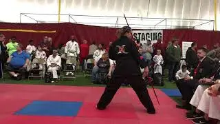 martial artist  extreme weapon form: bo staff