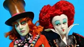 Through the Looking Glass Iracebeth Red Queen & Mad Hatter Disney Store Dolls