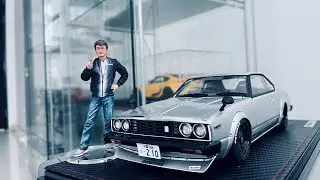 IG3229 TOP SECRET Skyline Japan R Silver With Smoky Nagata 1:18 Scale Ignition Model