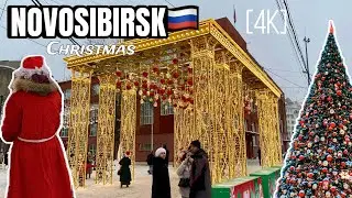 CHRISTMAS Walking in Novosibirsk Siberia RUSSIA🇷🇺 New Year City 2023🎄 Winter Holiday Street Style 4K
