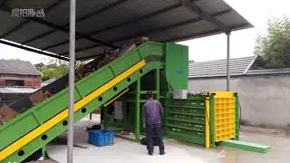 Waste Old Corrugated Cardboard Carton Box OCC automatic baling press baler