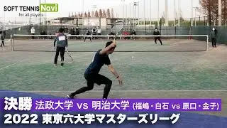 2022東京六大学マスターズリーグ 決勝 福嶋・白石(法政大)vs原口・金子(明治大)