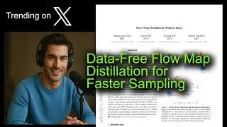 Data-Free Flow Map Distillation for Faster Sampling