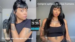 MINHA ROTINA CAPILAR | retoquei a raiz com e Henê + comprei um aplique de tictac humano na shein 💕