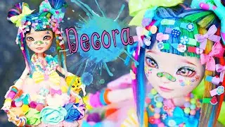 Harajuku Decora Kei 💙❤💜💛💚🌈 Girl Custom Doll  Repaint