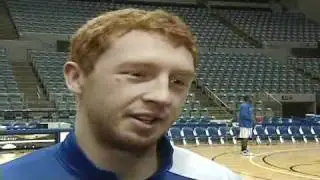 Basketball Player Wears Helmet