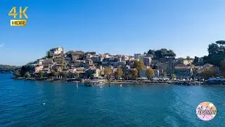 Anguillara Sabazia - Lago di Bracciano in 4K HDR Drone DJI Mavic 2 pro footage viaggi Italy
