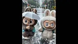 I like raining #labubu #popmart #cute #rain