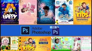 Kids Birthday Party Flyer | Kids Birthday Greeting Flyer PSD File