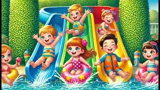 Mega Fun Swimming Pool Adventures for Kids | Slides, Songs | Colorful Pool Playtime with Kids