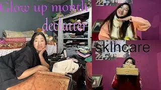 End of my lazy era/glow up month /Mass cleaning of house/decluterring my clothes// skin care product