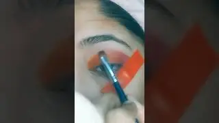 Orange and Purple Smokey Eye || Orange Cut Crease Tutorial || Easy 1minute Makeup Tutorial #shorts