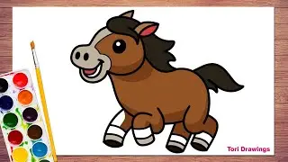 How to Draw a Running Horse | Horse Drawing | Tori Drawings
