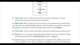 Principles Of Compiler module 4-Run Time Environments