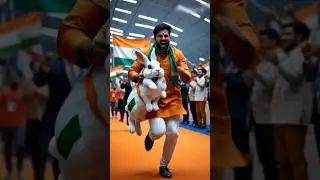 India vs Pakistan Rabbit Racing 🐇 | The Ultimate Bunny Challenge!#shortsviral #viralvideo