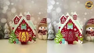 How To Make Paper Cut Lantern Christmas House Reindeer