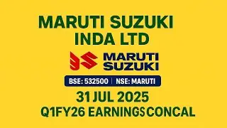 Maruti Suzuki India Q1FY26 Concall | Earnings Conference Call Q1 Results 2026 #MarutiSuzuki #Concall