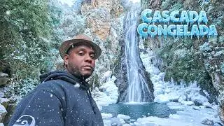 Swimming in a Frozen Waterfall
