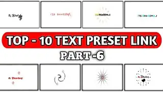 Top 10 🔥Alight Motion Text Animation Presets ||AlightMotion Preset Download Free 10 text presets