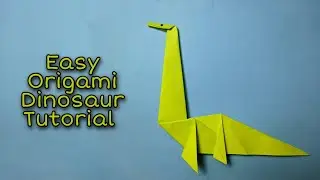 How to make origami easy paper dinosaur tutorial |Origami paper dinosaur Easy step by step