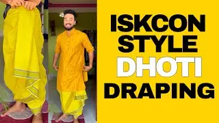 ||ISKCON STYLE DHOTI || How to wear dhoti ||#viralvideo #dhoti #ytshorts #iskcon #ytshorts #viral