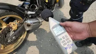 Decibelímetro vai ao limite com escapamento de moto apreendida