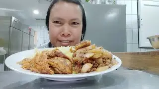 Ginisang sayote na may minced beef + tortang sardinas #ofwmukbang #smallyoutuber