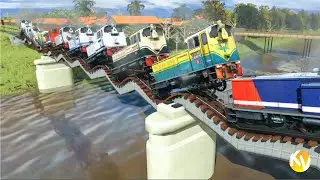 NGAKAK BANGET🤣‼️ JALUR KERETA API JEMBATAN BERGELOMBANG BIKIN MABUK KEPAYANG🤪🚂