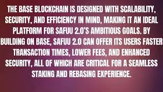 Safuu 2.0: Pioneering the First Rebasing Project on the BASE Blockchain