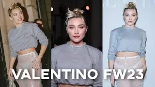 Florence Pugh at the Valentino FW23 show #ValentinoBlackTie. March 5, 2023
