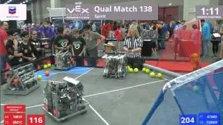 VEX Worlds 2016 - VRC Middle School - Spirit - Qual 138 (1981F 3841C) 159 vs 112 (4768D 72000F)