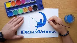 DreamWorks logo - painting