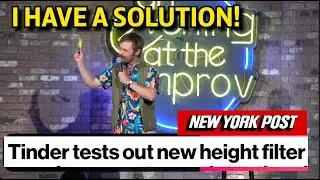 Short Comedian responds to Tinder Height Filter! #standupcomedy #dating #datingapps #tinder