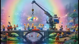 Lego City: Bridge Building Challenge 🌉 Two Teams Working Together | Lego 2025