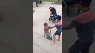 Dovi on the scooter with Mia