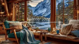 Snowy Forest View 🌲❄️ Calm Morning Jazz | Peaceful Winter Jazz Ambience