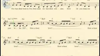 Horn - Seasons of Love - Rent - Sheet Music, Chords, & Vocals