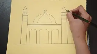 A drawing of a mosque in a sequential manner|| House of Allah||