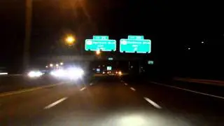 Cross Island Parkway (Exits 33 to 29) southbound (Night)