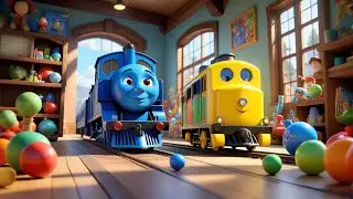 Six Toy Trains Count Backwards | Backward Counting Song | Nursery Rhymes and Educational Songs