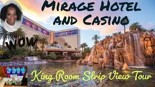 MIRAGE Hotel and Casino Las Vegas King Strip View Room Tour!! VEGAS DATE NIGHT