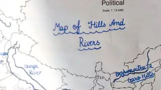 Map Of Hills And Rivers of India political class- 6