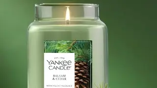 Yankee Candle Balsam & Cedar Review | 22oz Large Jar, 150-Hour Fall Candle