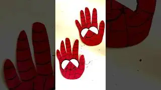 Create Spider-Man Face with Paper Hands #origami #papercraft #diy