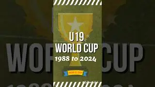 Under 19 Cricket World Cup Winners List (1988 to 2024) #u19wc
