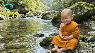 Cute Little Monk in Peaceful Meditation | Calm Your Mind