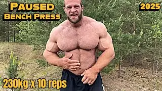 Paused Bench Press 230kg x 10 reps - Andrey Smaev (2025)
