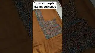 SOZNI WORK IN KASHMIR LATEST DESIGN PASHMINA DORDAAR #art #handbroidery #handbroidery #embroidery